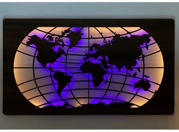 Li-Go 4709/DUB2 - LED RGBW fali dekorációs lámpa LED/24W/230V 125x74 cm tölgy + távirányító