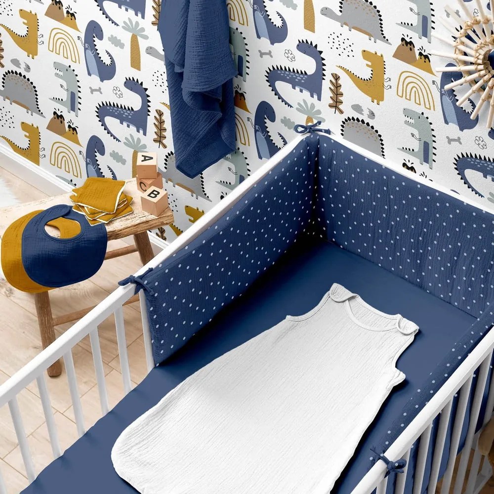 Gumis muszlin gyerek lepedő babaágyhoz 60x120 cm – Bébé Douceur