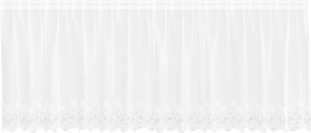 vidaXL Csipkés Függöny függönyökkel Fehér 100 x 400 cm Poliészter