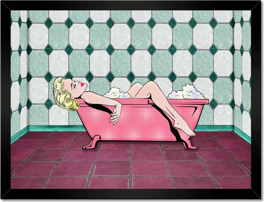 Poszterek keretben 40x30 Marylin Monroe a kádban