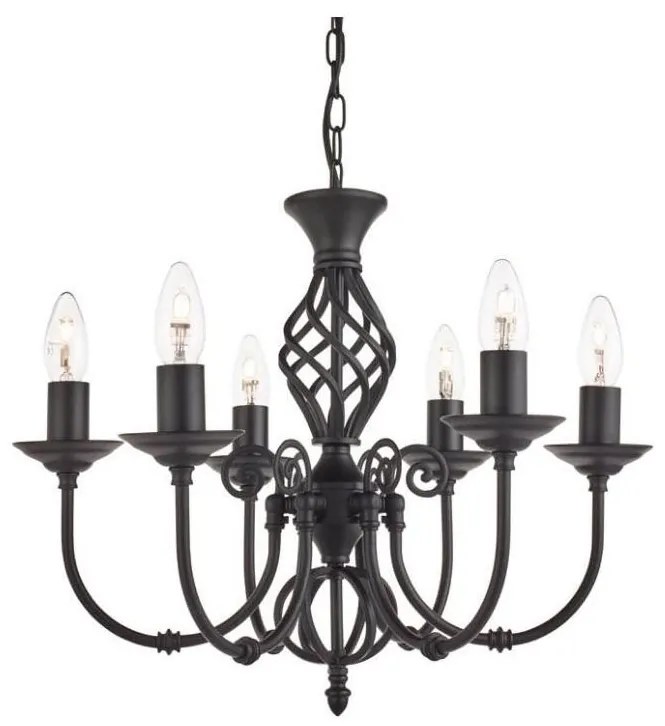 Searchlight 3379-6 - Csillár láncon ZANZIBAR 6xE14/60W/230V