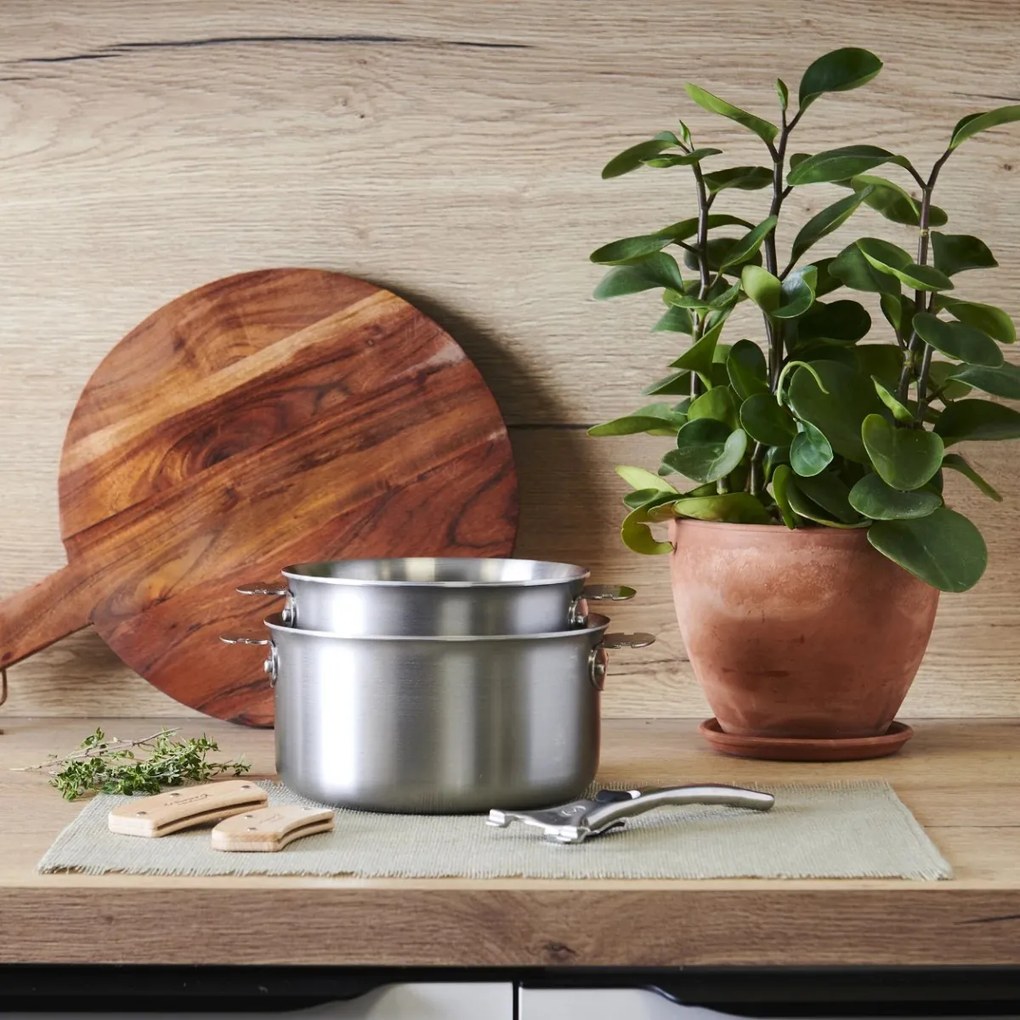 De Buyer 3660.02 LOQY levehető fogantyúpár, fa