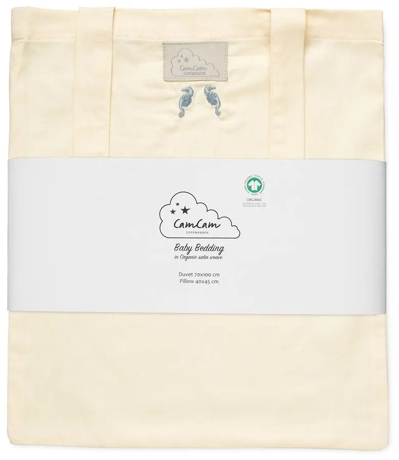 Világossárga bio pamut gyerek ágyneműhuzat babaágyhoz 70x100 cm Sea Garden – Cam Cam Copenhagen