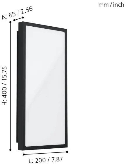 Eglo 99533 - LED Kültéri fali lámpa CASAZZA LED/16W/230V IP44