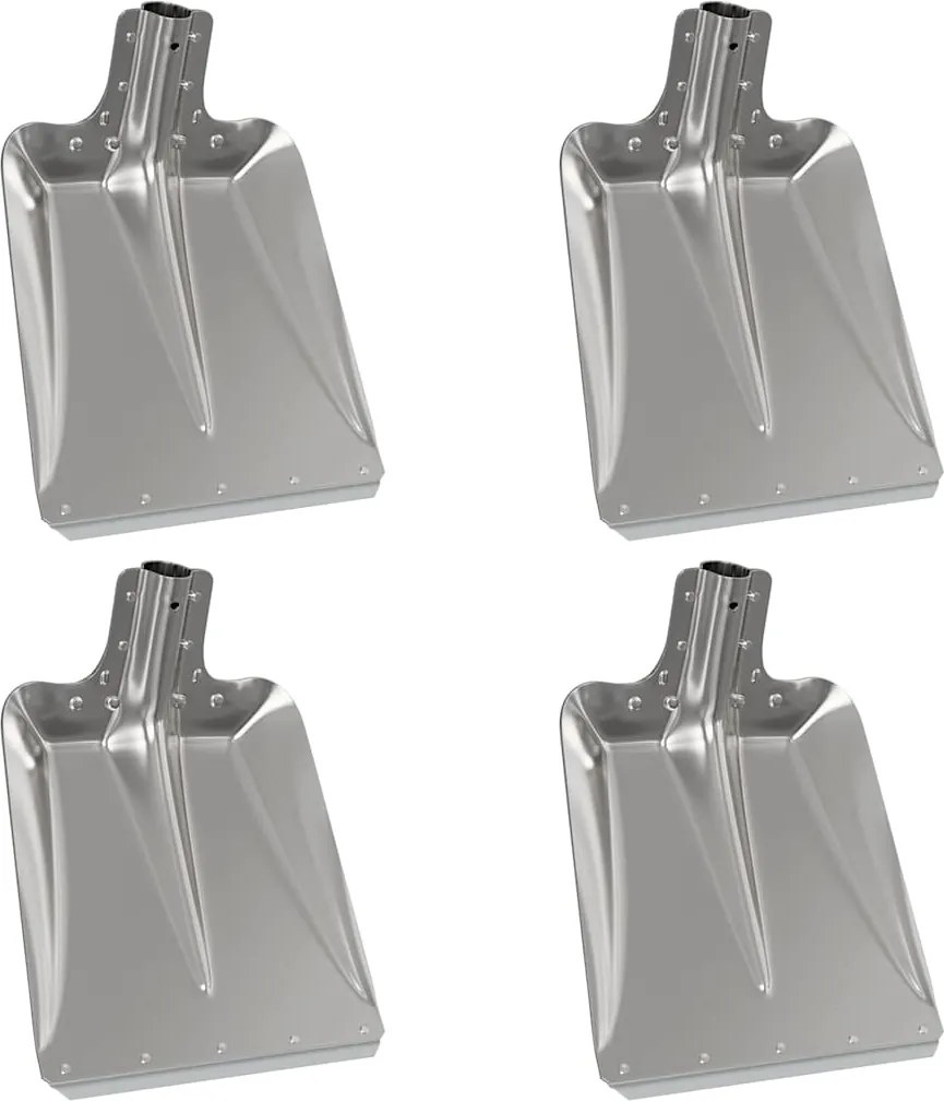vidaXL Lapát Fej 4 pcs Ezüst 43 x 32,5 cm Alumínium
