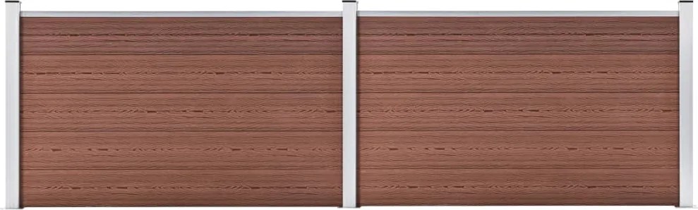 vidaXL barna WPC kerti kerítés 353 x 106 cm