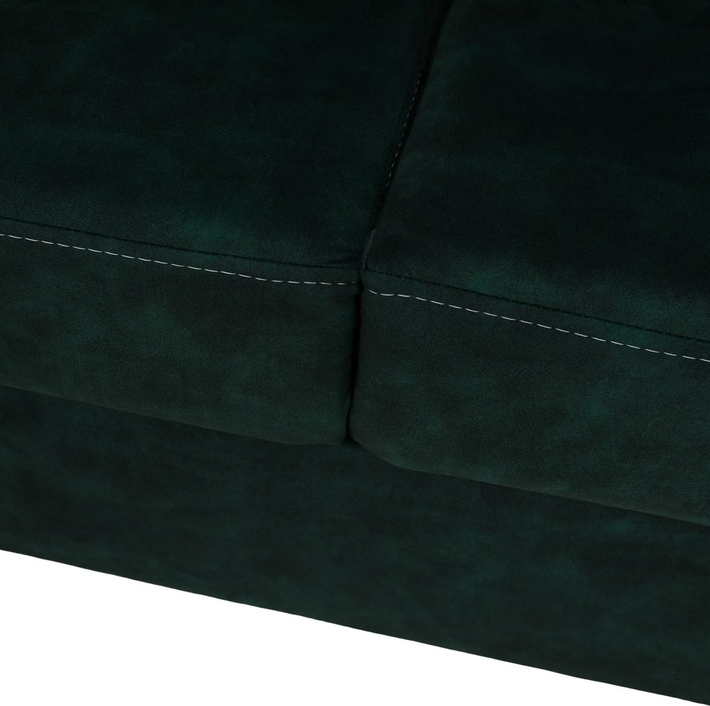 Ülőgarnitúra, smaragdzöld, balos, MALAGA BIG