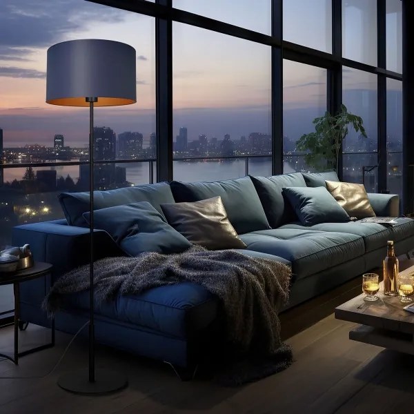 Állólámpa ARDEN 1xE27/60W/230V lila/arany