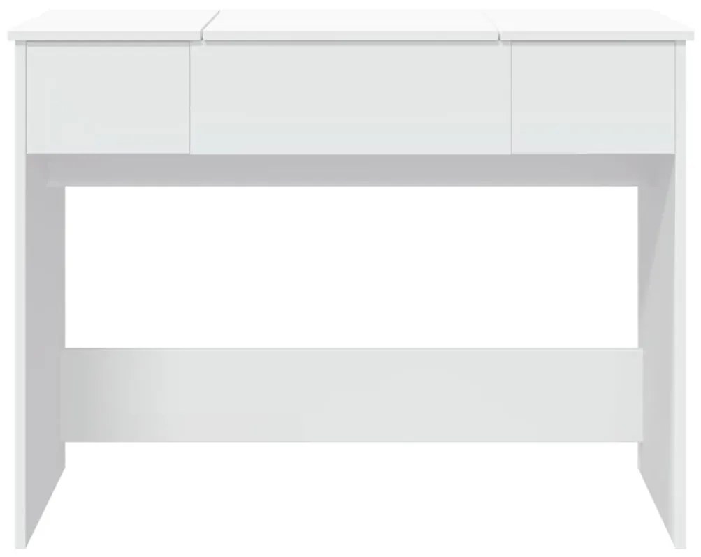 fehér fésülködőasztal tükörrel 100x45x76 cm