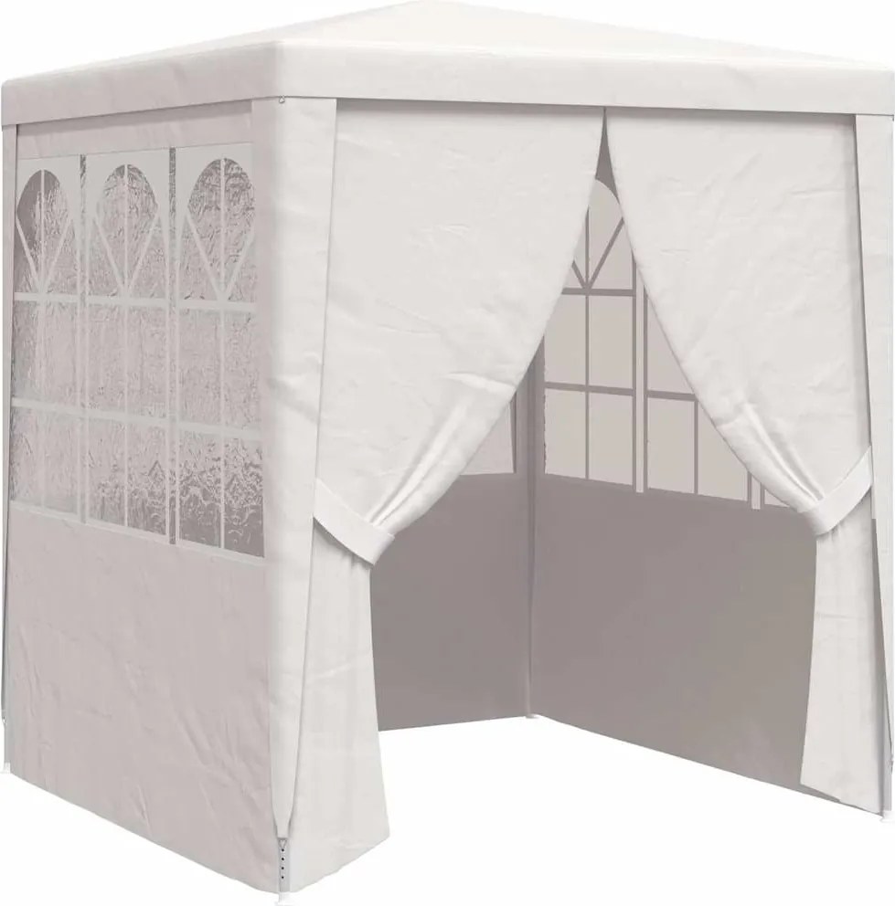 vidaXL fehér rendezvénysátor oldalfalakkal 2 x 2 m 90 g/m²