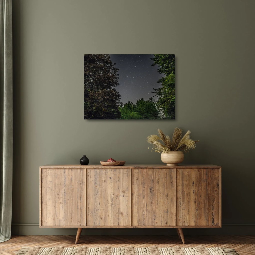 Éjszakai égbolt képe (üvegen) (70x50 cm)