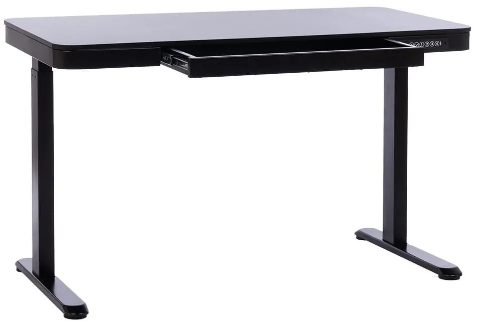 VELSEN íróasztal elektromos magasságállítással, vezérlőpanellel 120x60 cm fekete