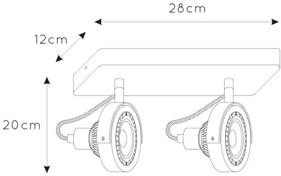 Lucide 31931/24/31 – LED Dimmelhető Spotlámpa TALA 2×GU10/12W/230V Fehér