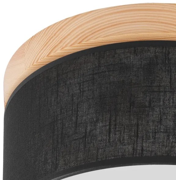 Brilagi - LED mennyezeti lámpa BELLADONNA 1xE27/15W/230V, 30 cm, fekete/fenyő