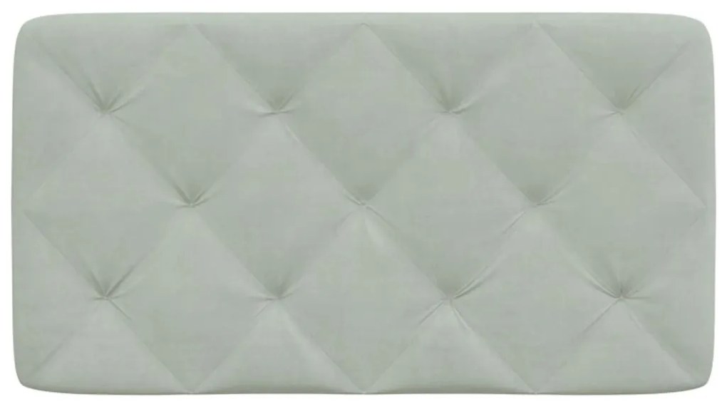 világosszürke bársony fejtámla párna 90 cm