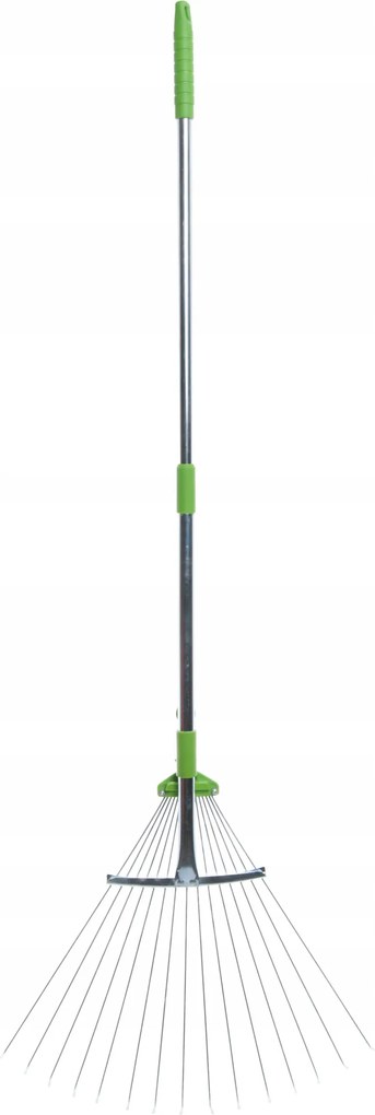 Rugós gereblye reg. teleszkópos nyéllel, fém lombgereblye