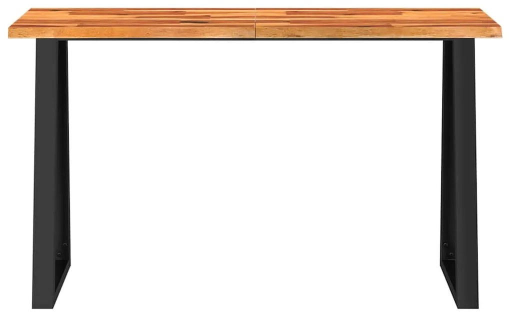 tömör akácfa konzolasztal természetes éllel 140 x 40 x 80 cm