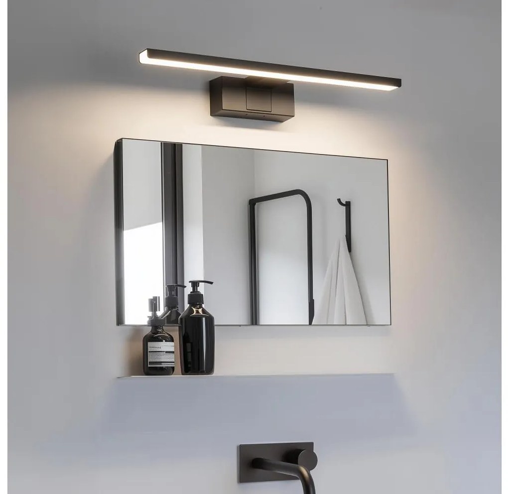 Aigostar B.V. Aigostar - LED fürdőszobai tükörvilágítás LED/8W/230V 4000K 40 cm IP44 fekete AI1462