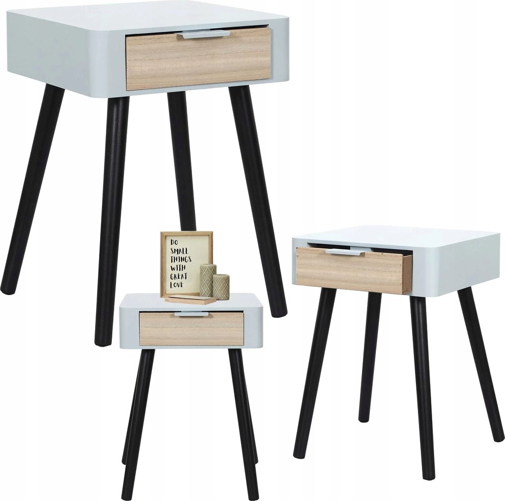 Wendy éjjeliszekrény fiókkal szürke modern hálószoba Loft