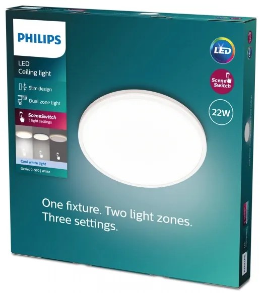 Philips- LED Dimmelhető mennyezeti lámpa OZZIET SCENE SWITCH LED/22W/230V 4000K