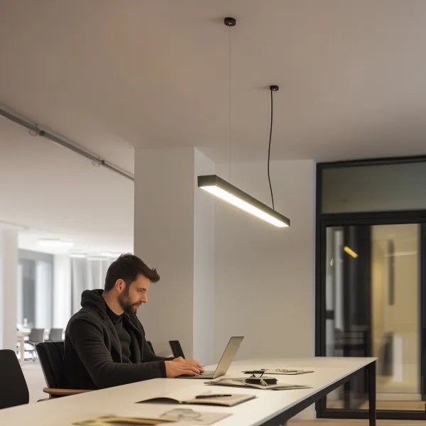 LED Mennyezeti illesztett függeszték CYNIDECO LED/30W/230V 4000K fekete