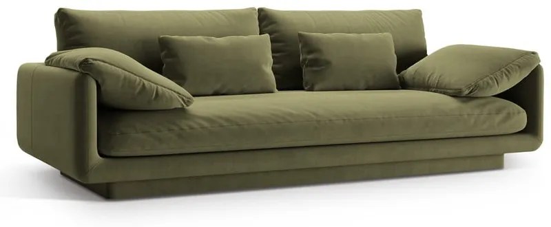 Világoszöld bársony kanapé 220 cm Torino – Micadoni