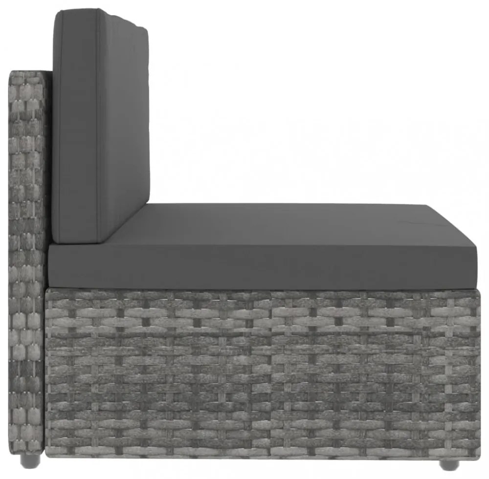 10 részes szürke polyrattan kerti ülőgarnitúra