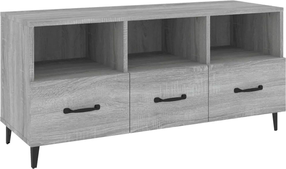 vidaXL szürke sonoma színű szerelt fa TV-szekrény 102 x 35 x 50 cm