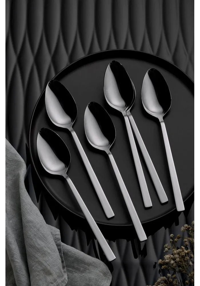 Ezüstszínű rozsdamentes acél evőeszköz készlet 36 db-os – Hermia