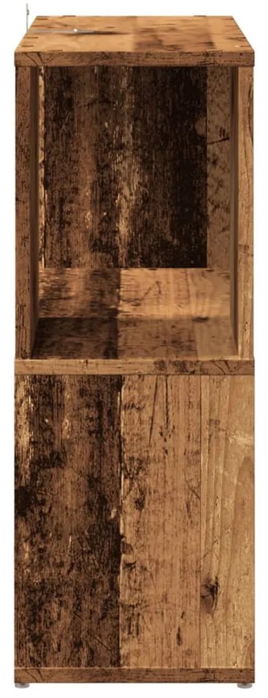 antik fa színű szerelt fa könyvszekrény 60 x 24 x 63 cm