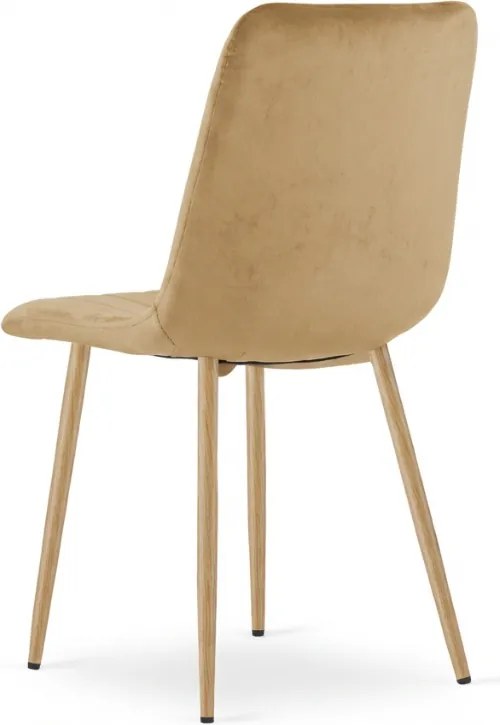 Bézs bársony szék LAVA CAMEL BEIGE