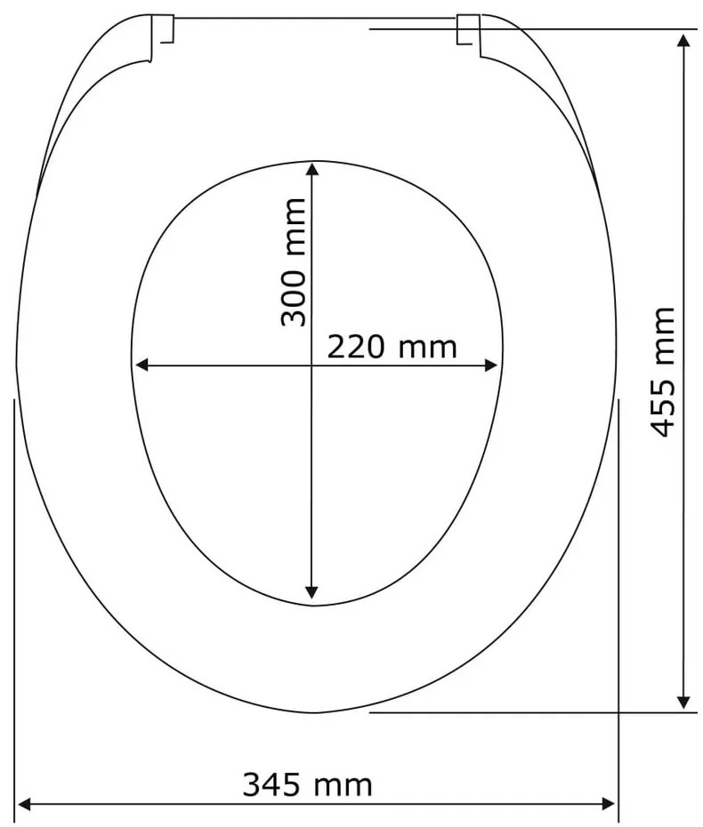 Premium Palma fehér WC-ülőke, 46,5 x 35,7 cm - Wenko