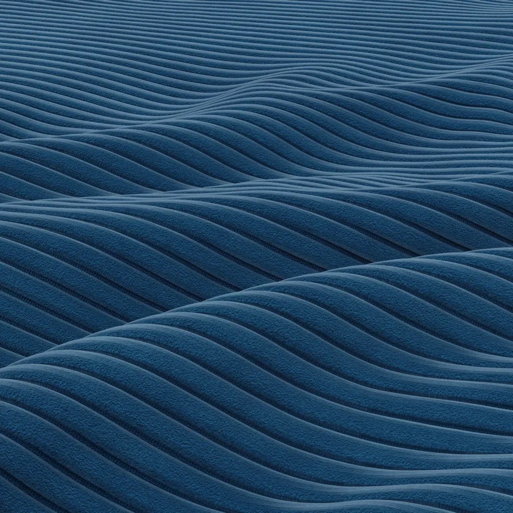 Nobu sarokkanapé, kordbársony, univerzális oldal, kék