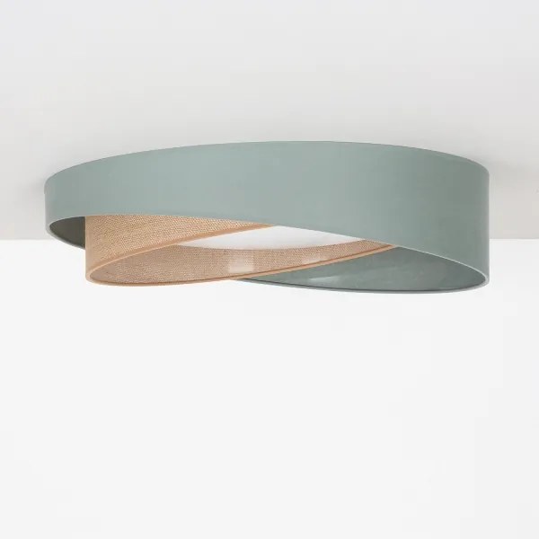 BRILAGI-LED Mennyezeti lámpatest VELVET TWIST LED/24W/230V 4000K átm. 55 cm zöld/bézs.