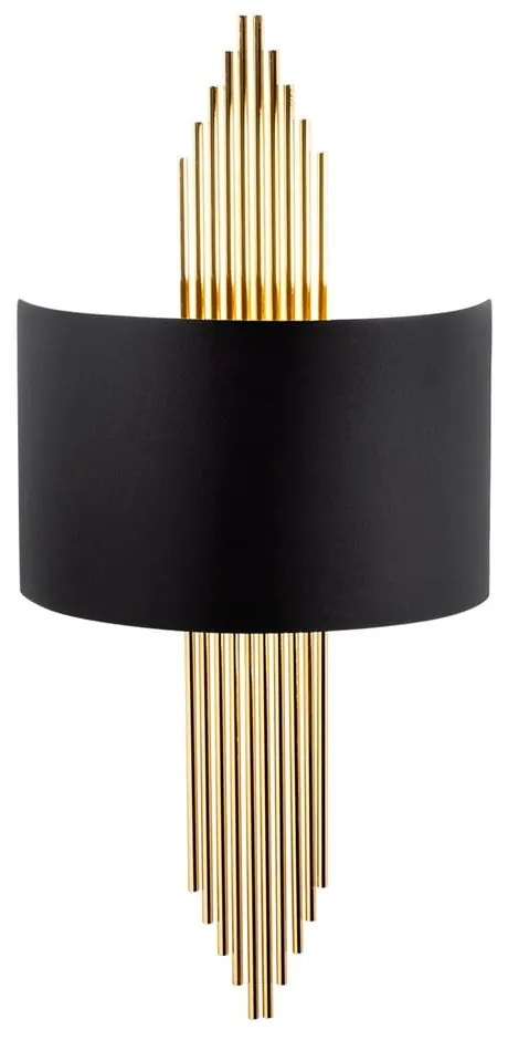 Fekete-aranyszínű fali lámpa Rayi – Opviq lights