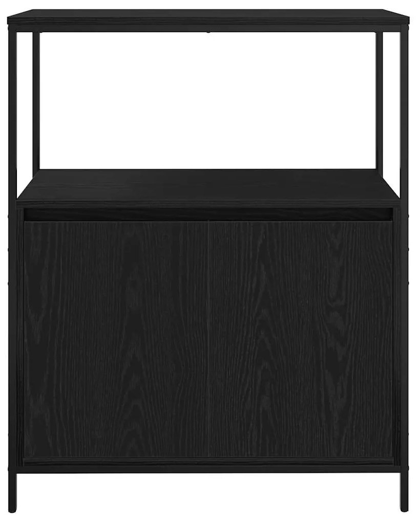 fekete tölgy fürdőszobaszekrény polcokkal 76,5x35x95 cm