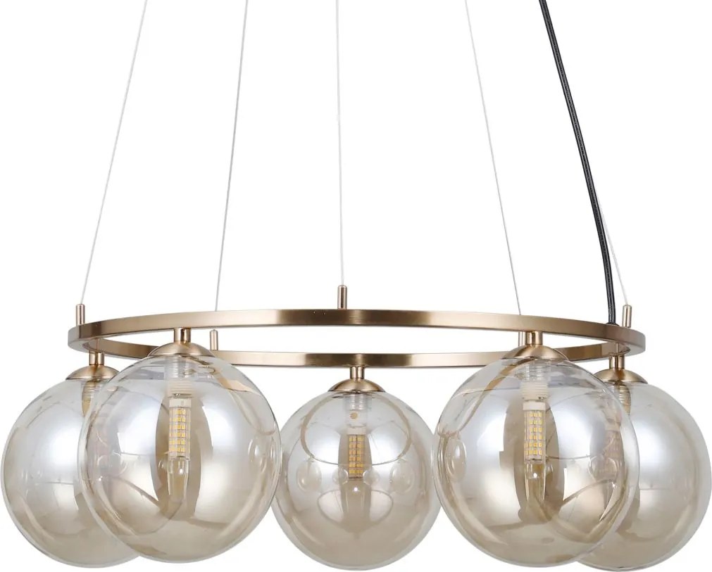 Italux modern függeszték molite borostyán arany itxpnd-1098-5r-hb
