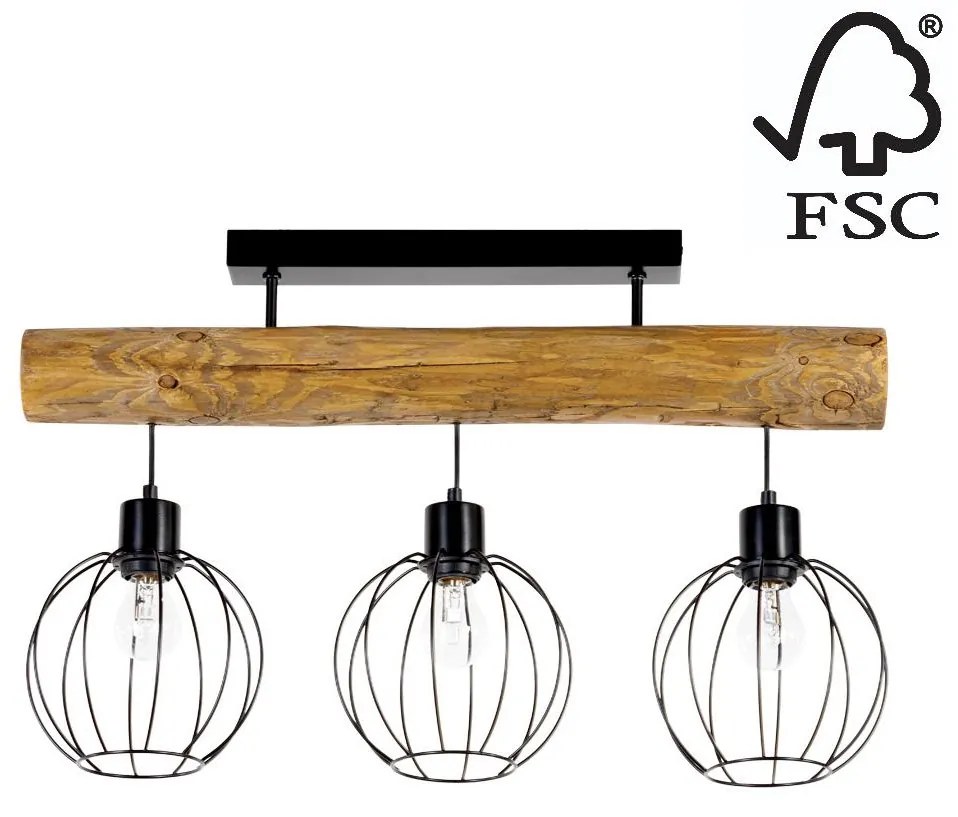 Spot-Light Spot-Light DO6977304 - Felületre szerelhető csillár  BERIS 3xE27/25W/230V fenyő SP0940