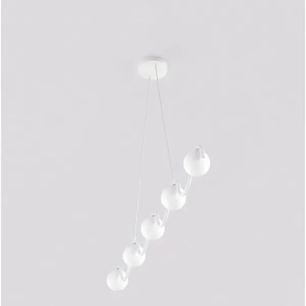 Kábelcsillár SINUS 5xG9/8W/230V fehér