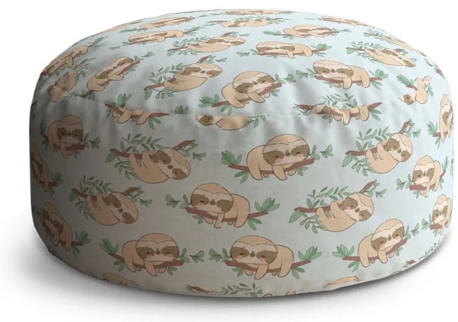 Circle zsámoly lajhárok az ágon, kék / bézs