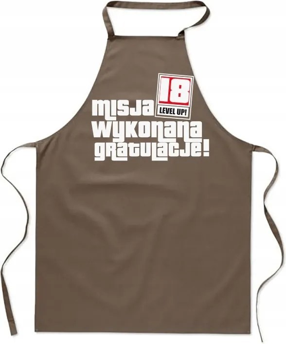 Konyhai Kötény Bézs Születésnap 18 éves Tizennyolcas Ajándék FA_471_b