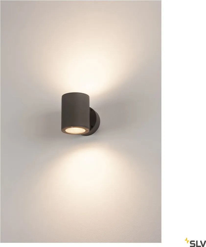 SLV 230365 SITRA Modern Kültéri Fali Lámpa Antracit GX53 IP44