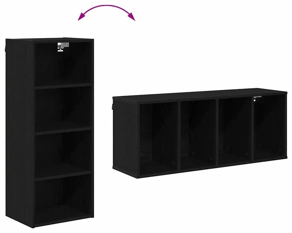 Függő szekrény Riga Fekete tölgy 40 x 29,5 x 100 cm Faanyag