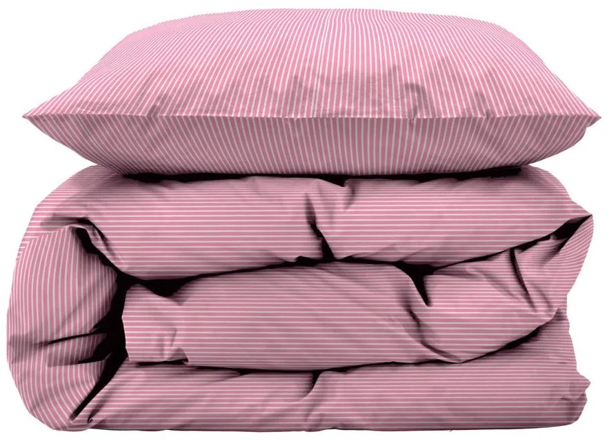 Rózsaszín egyszemélyes pamut ágyneműhuzat 140x200 cm Cheerful – Södahl