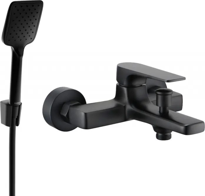 Mexen Lynx R62 kádcsaptelep zuhanyszettel, fekete - 74593R62-70