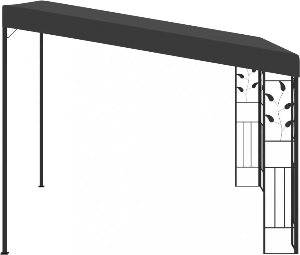 vidaXL antracitszürke falra szerelhető pavilon 3 x 3 x 2,5 m