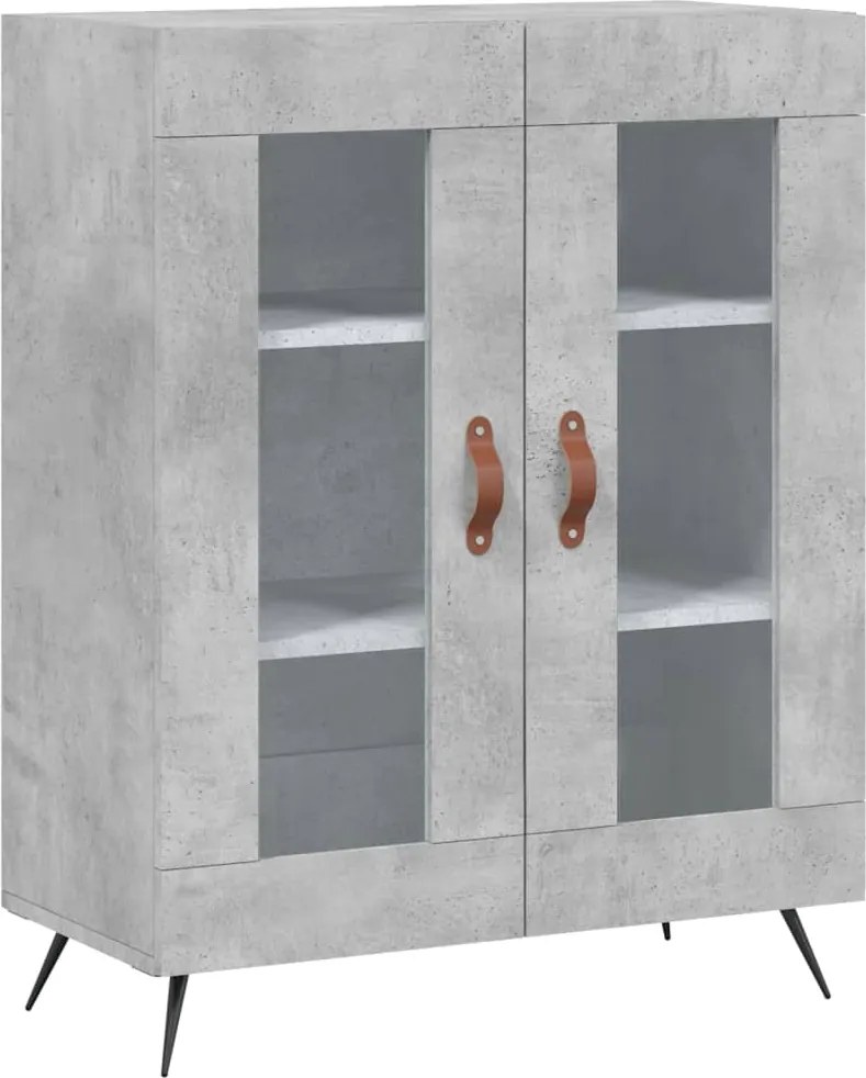 vidaXL betonszürke szerelt fa tálalószekrény 69,5 x 34 x 90 cm