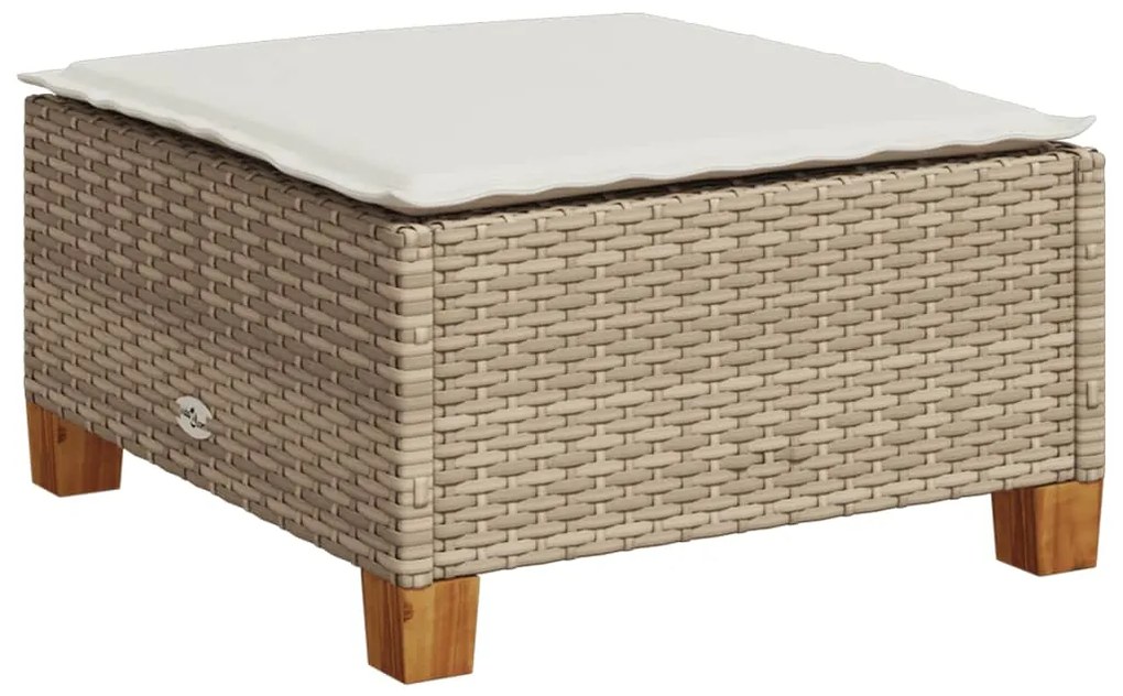 vidaXL szürke polyrattan kerti ülőke párnával 63,5 x 56 x 32 cm