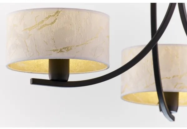 Jupiter 2103 - ARTHUR láncos csillár 3xE27/15W/230V fehér/fekete/márvány dekor