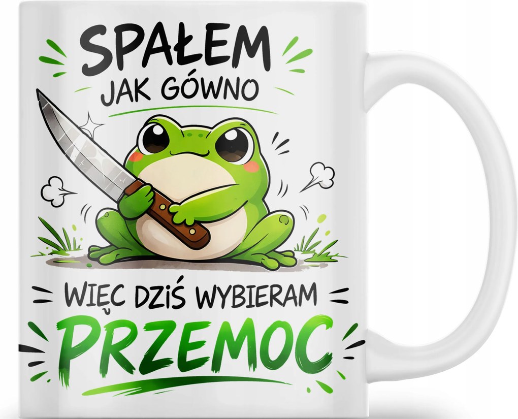 Kerámia Bögre Béka Úgy Aludtam, Mint ***** Így Az Erőszakot Választom Vicces Szöveg